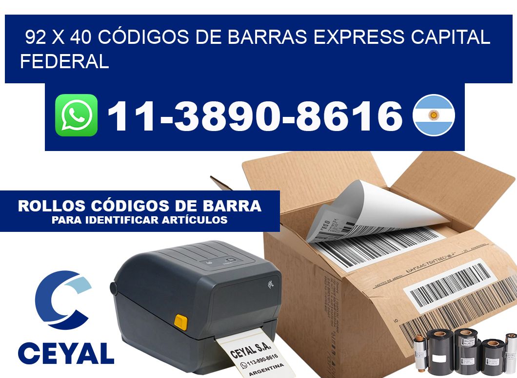 92 x 40 CÓDIGOS DE BARRAS EXPRESS CAPITAL FEDERAL
