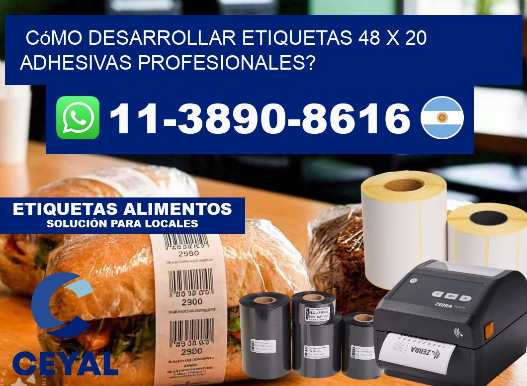 Cómo desarrollar etiquetas 48 x 20 adhesivas profesionales?