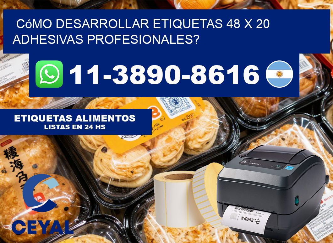 Cómo desarrollar etiquetas 48 x 20 adhesivas profesionales?