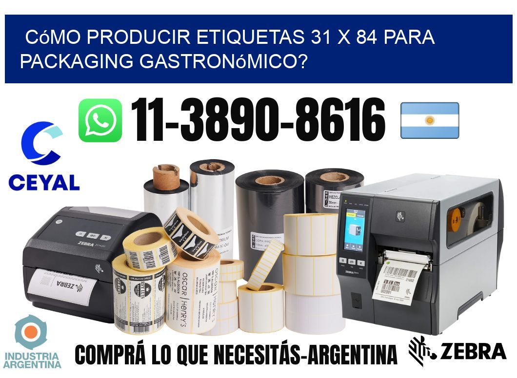 Cómo producir etiquetas 31 x 84 para packaging gastronómico?