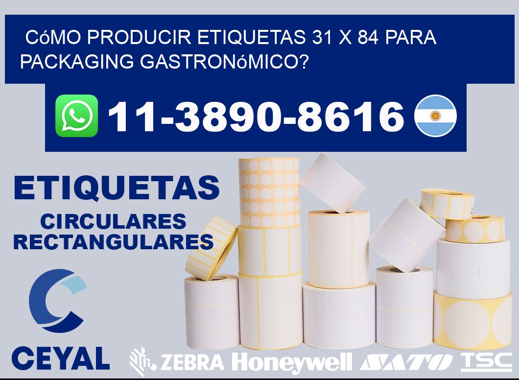 Cómo producir etiquetas 31 x 84 para packaging gastronómico?