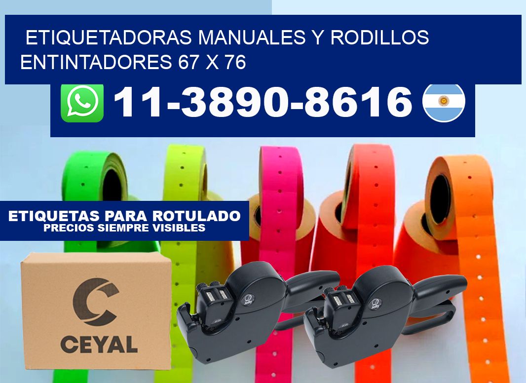Etiquetadoras manuales y rodillos entintadores 67 x 76
