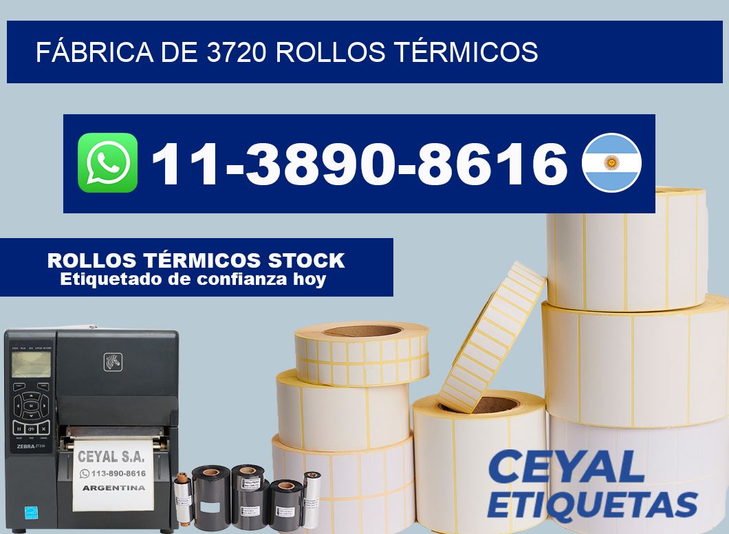 FÁBRICA DE 3720 ROLLOS TÉRMICOS