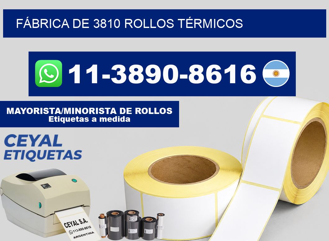 FÁBRICA DE 3810 ROLLOS TÉRMICOS