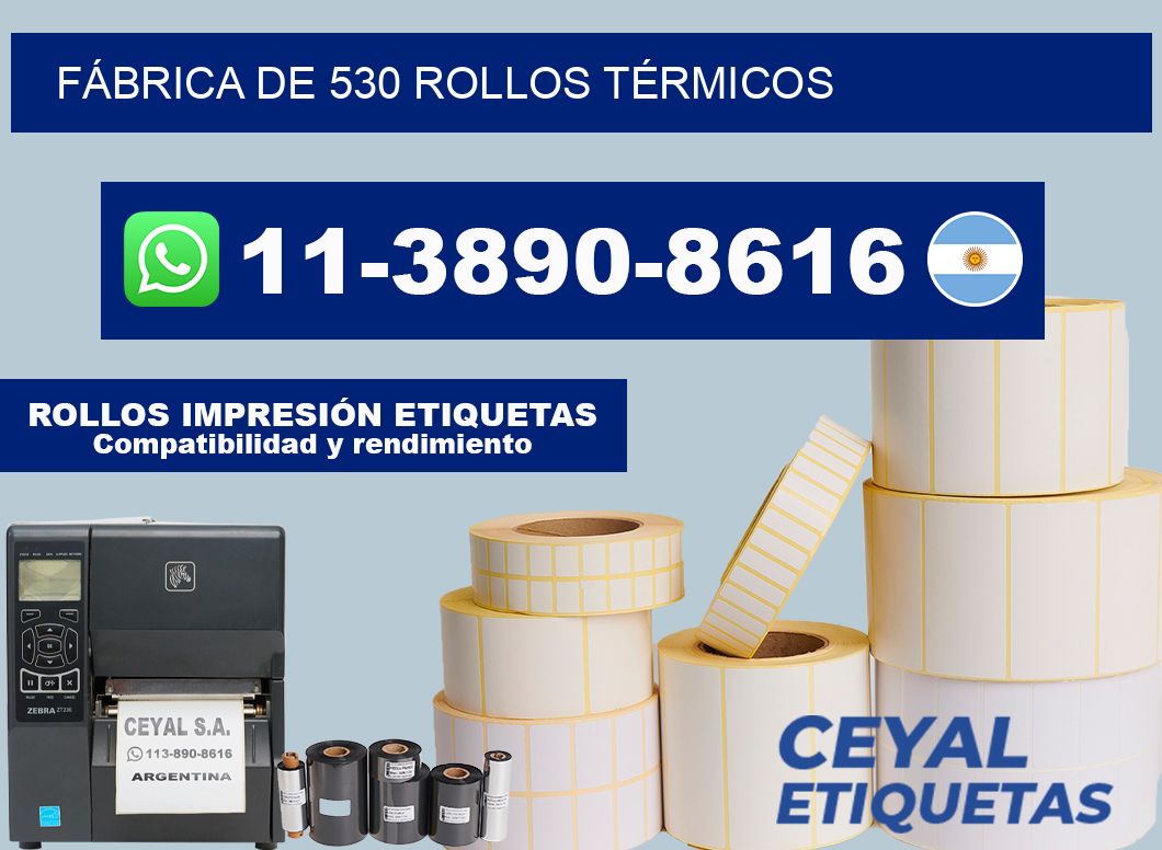 FÁBRICA DE 530 ROLLOS TÉRMICOS