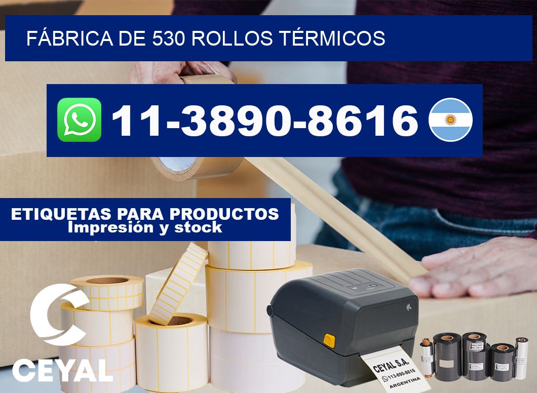 FÁBRICA DE 530 ROLLOS TÉRMICOS