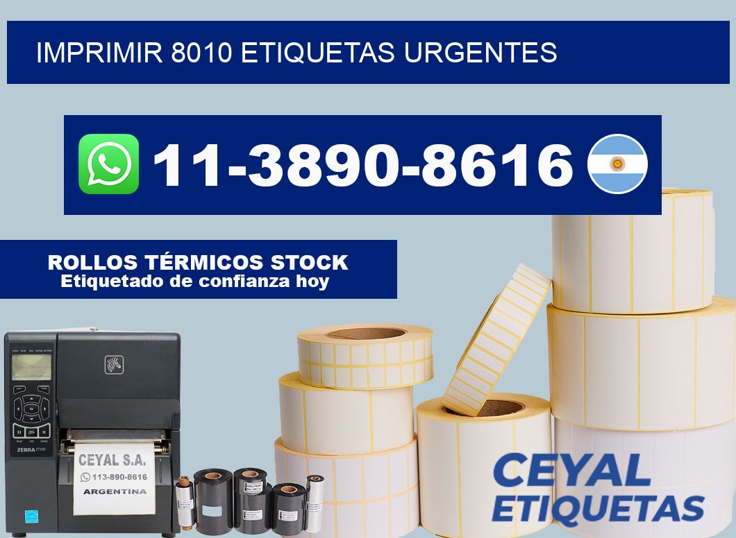 IMPRIMIR 8010 ETIQUETAS URGENTES