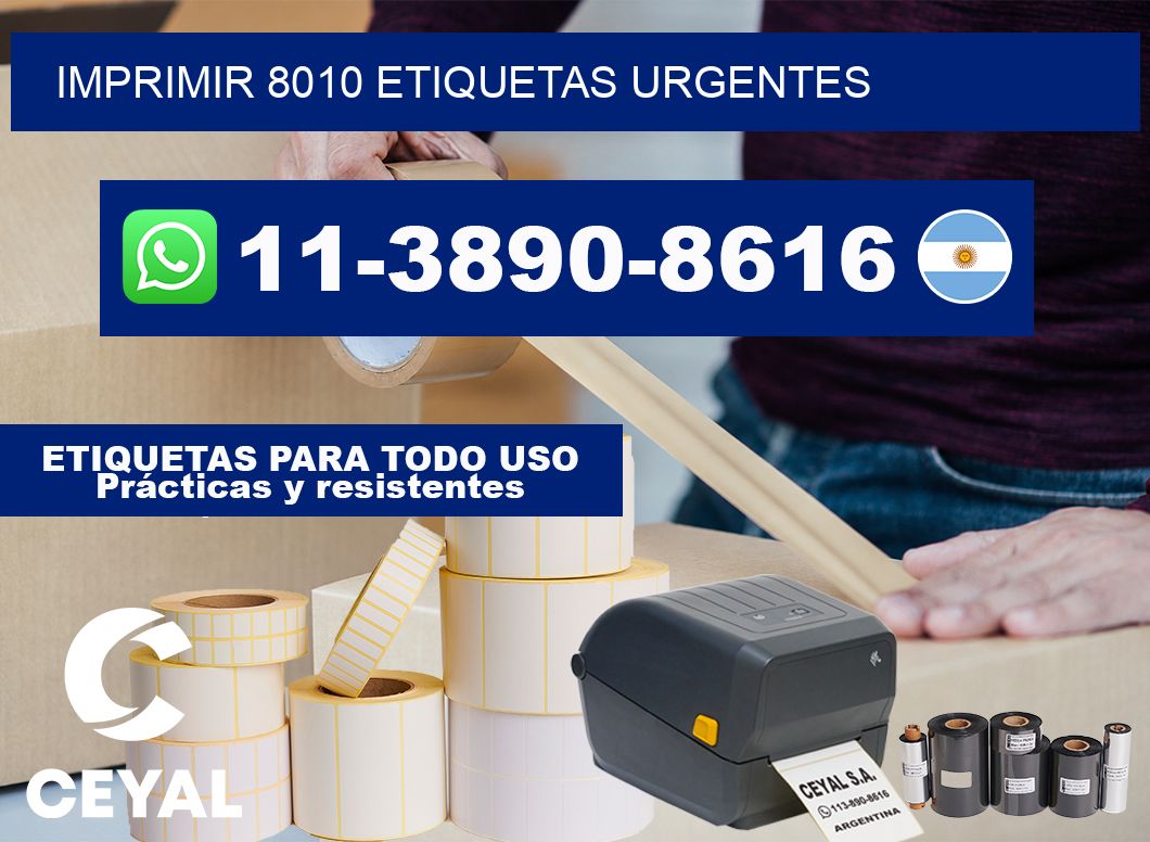 IMPRIMIR 8010 ETIQUETAS URGENTES
