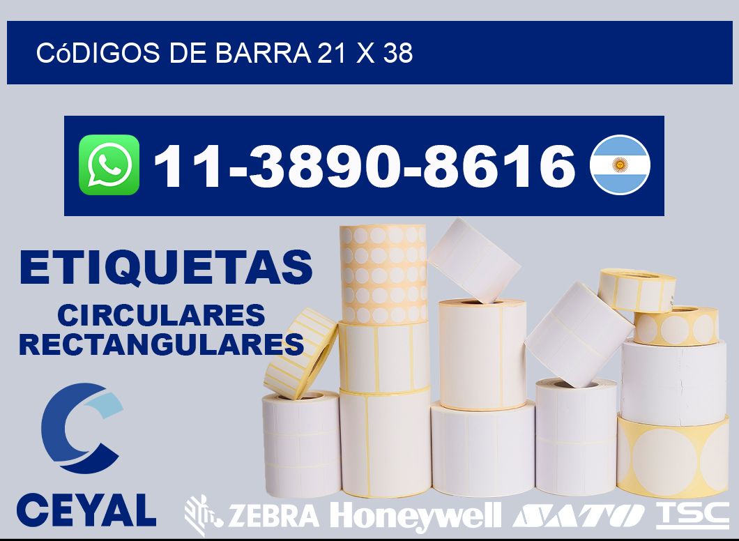 códigos de barra 21 x 38