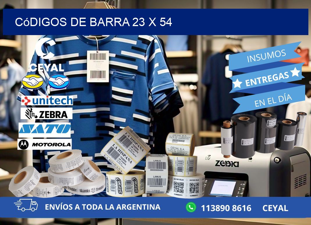 códigos de barra 23 x 54