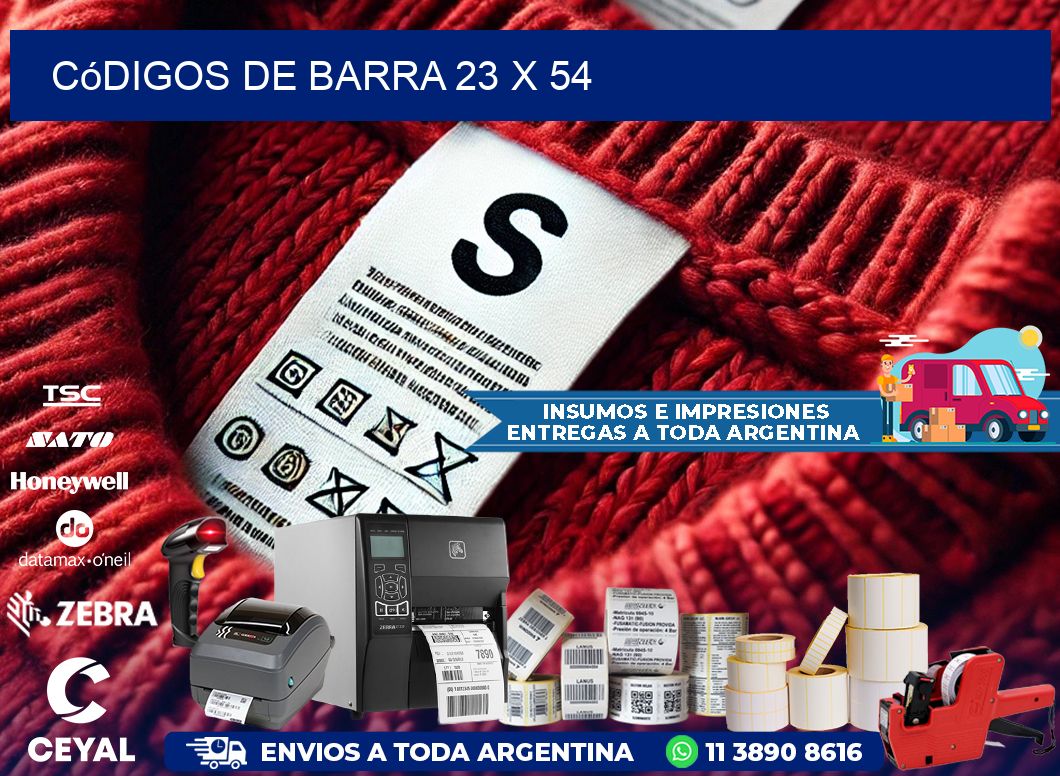 códigos de barra 23 x 54