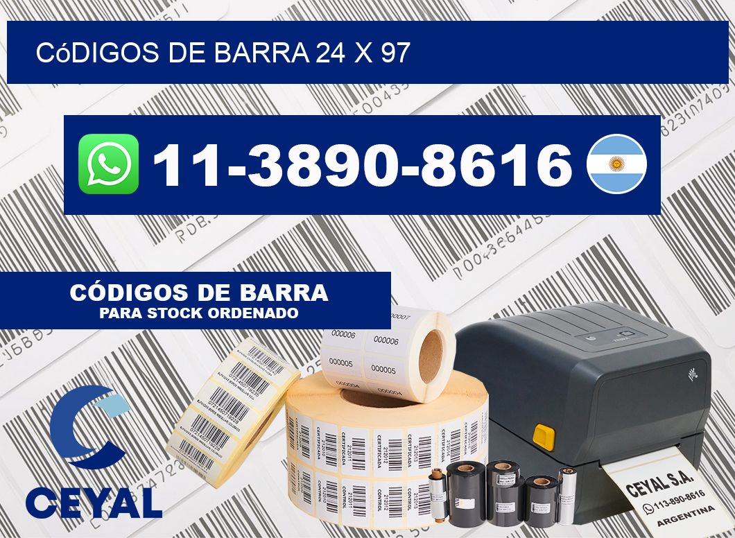 códigos de barra 24 x 97