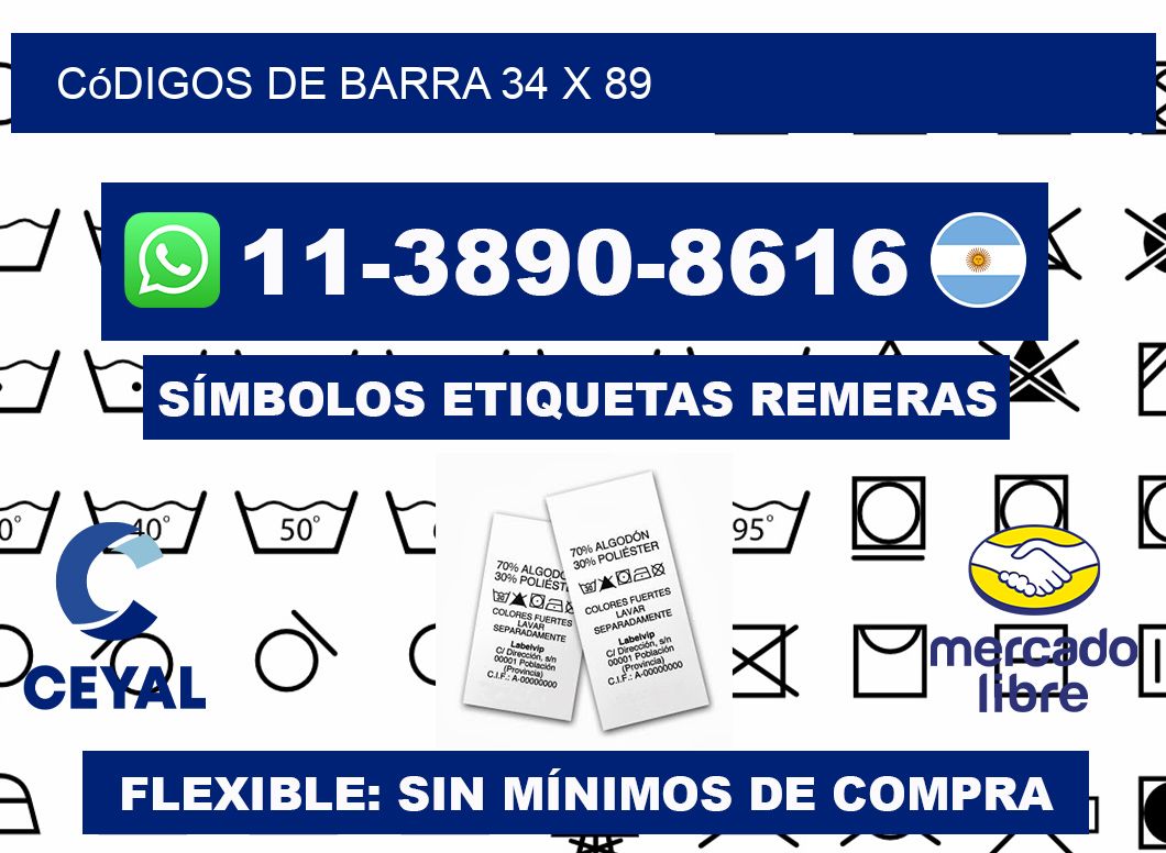 códigos de barra 34 x 89