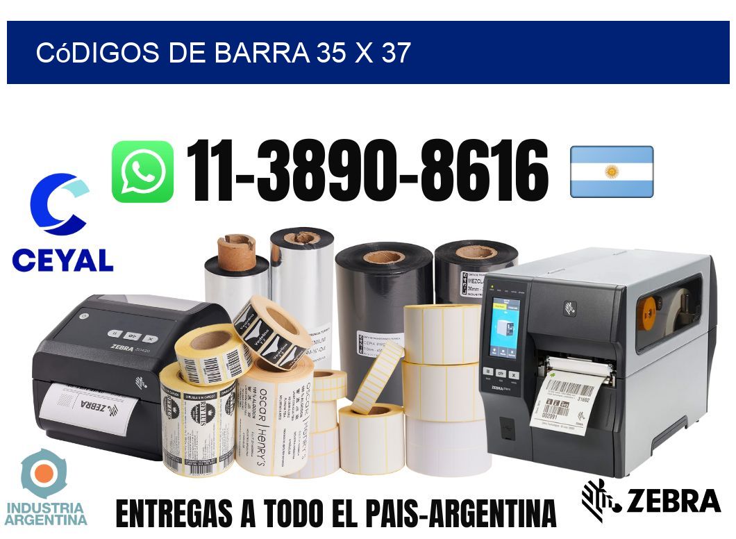códigos de barra 35 x 37