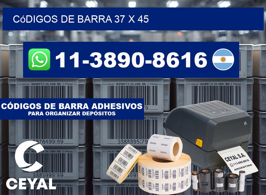 códigos de barra 37 x 45