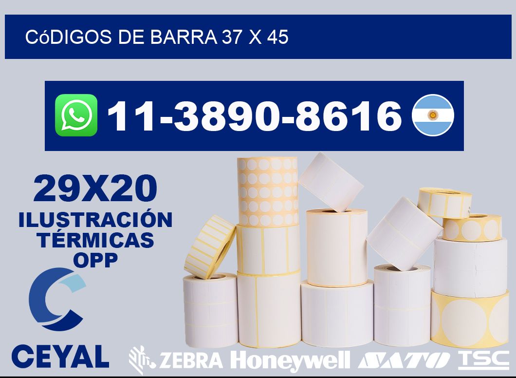 códigos de barra 37 x 45