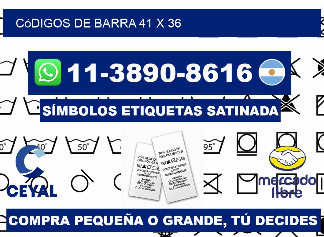 códigos de barra 41 x 36