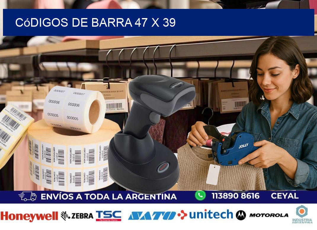 códigos de barra 47 x 39