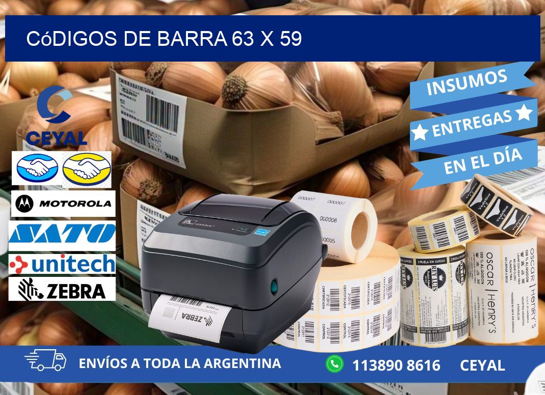 códigos de barra 63 x 59