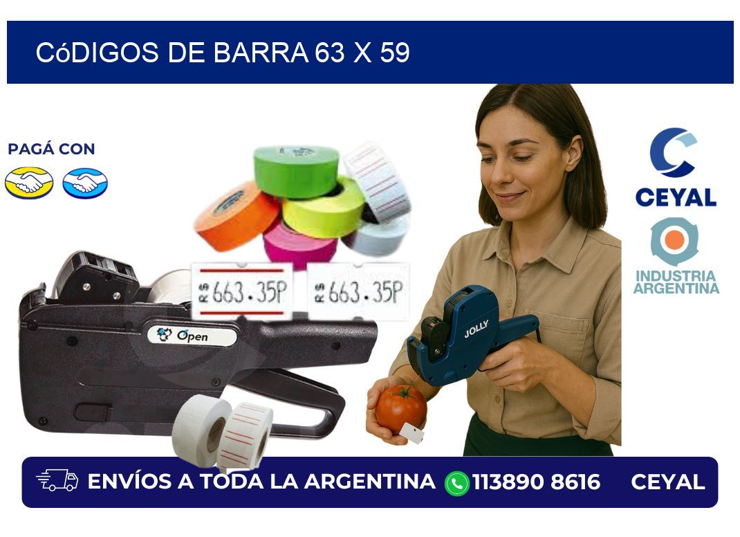 códigos de barra 63 x 59