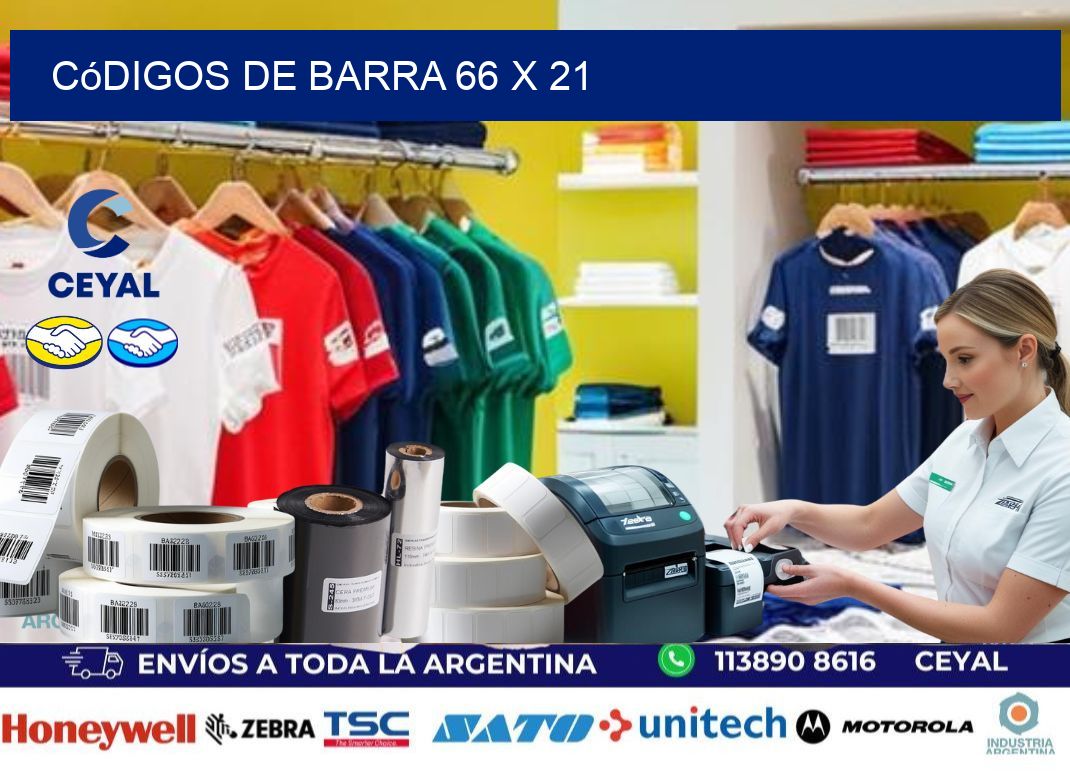 códigos de barra 66 x 21