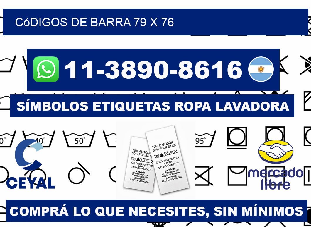códigos de barra 79 x 76