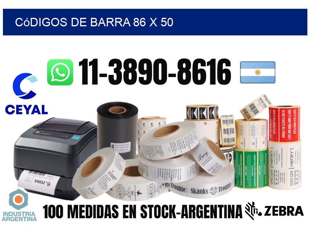códigos de barra 86 x 50