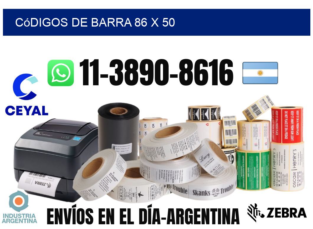 códigos de barra 86 x 50