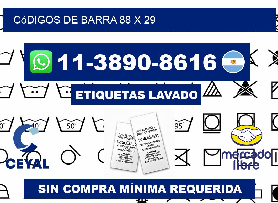 códigos de barra 88 x 29