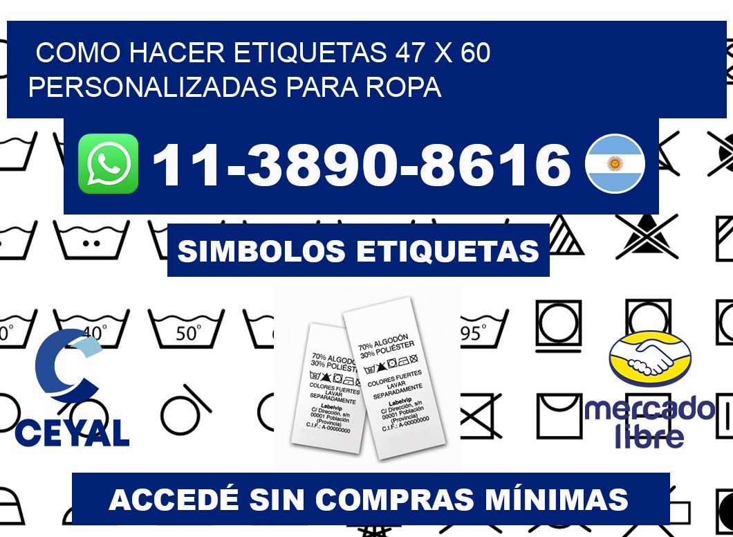 como hacer etiquetas 47 x 60 personalizadas para ropa