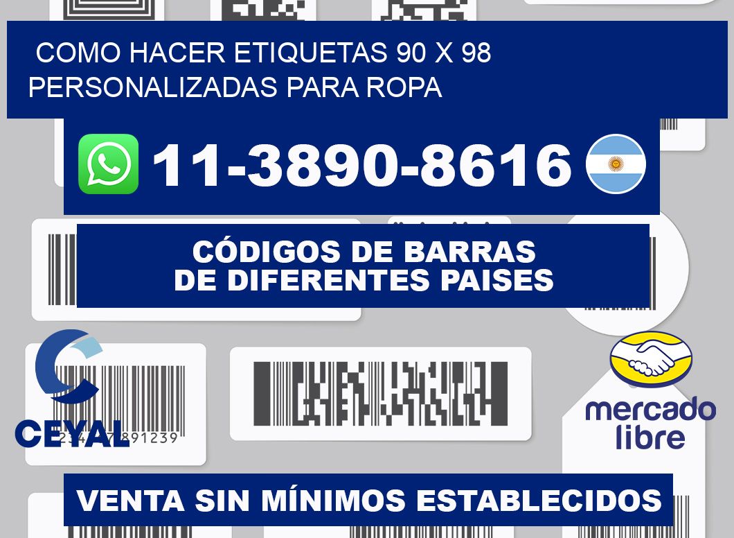 como hacer etiquetas 90 x 98 personalizadas para ropa
