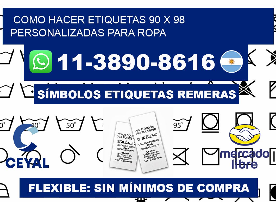 como hacer etiquetas 90 x 98 personalizadas para ropa