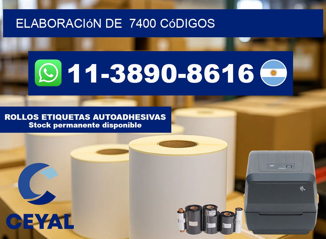 elaboración de  7400 códigos