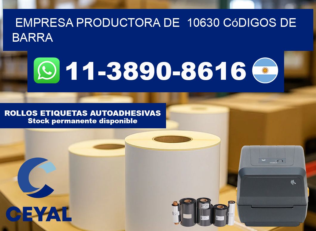 empresa productora de 10630 códigos de barra
