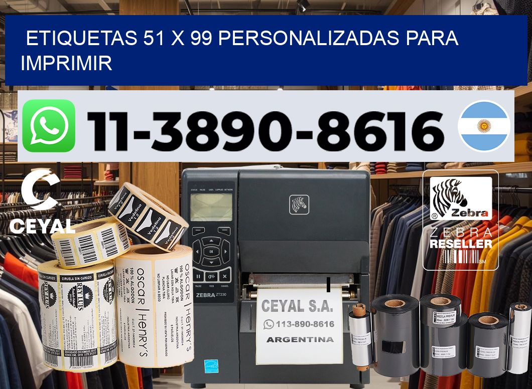 etiquetas 51 x 99 personalizadas para imprimir