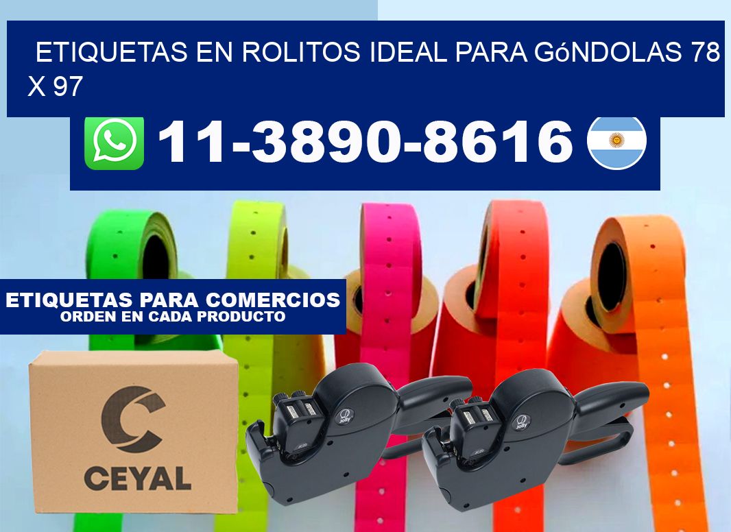 etiquetas en rolitos ideal para góndolas 78 x 97
