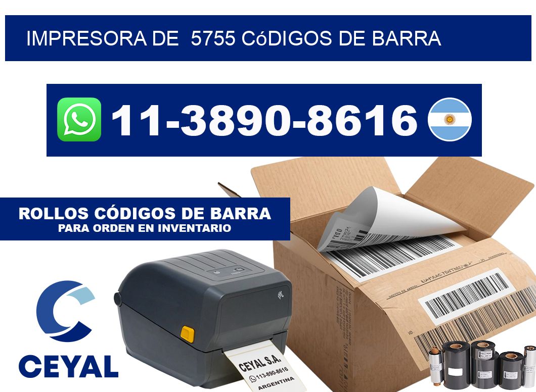 impresora de  5755 códigos de barra