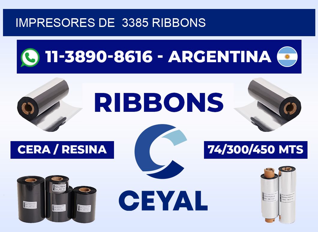 impresores de 3385 ribbons
