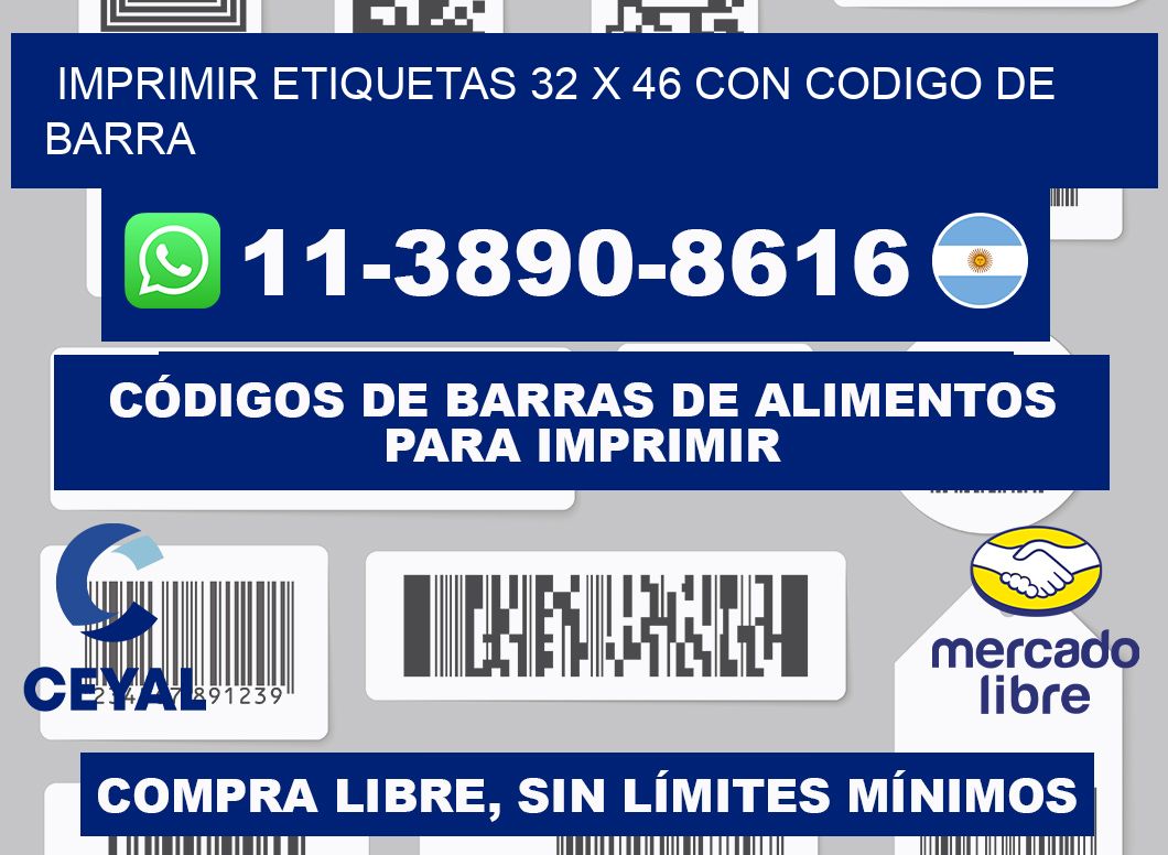 imprimir etiquetas 32 x 46 con codigo de barra