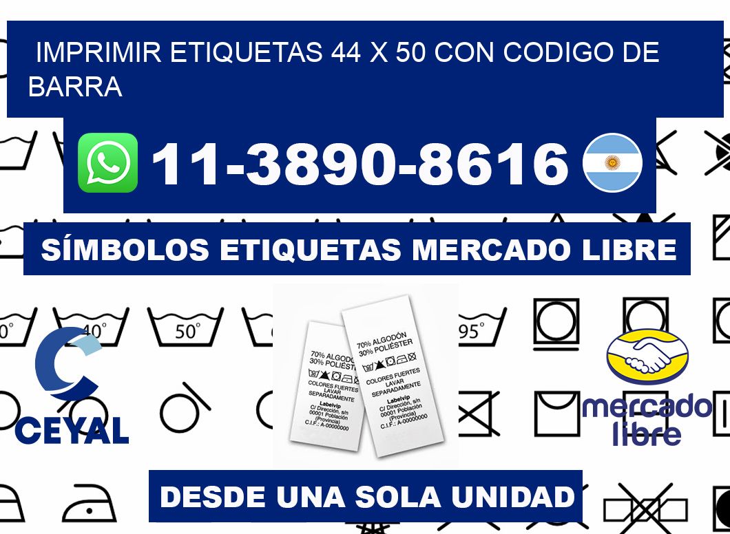 imprimir etiquetas 44 x 50 con codigo de barra