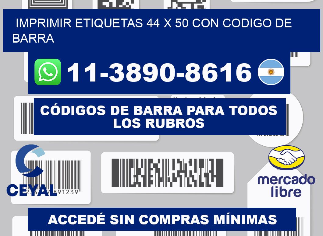 imprimir etiquetas 44 x 50 con codigo de barra