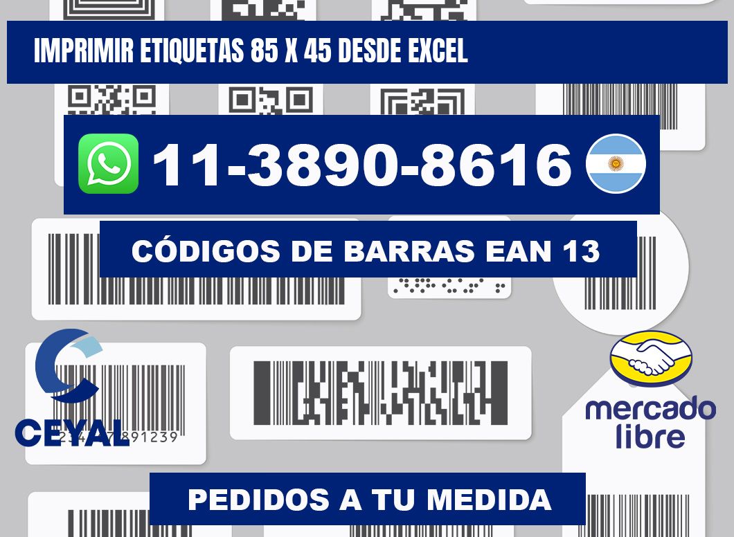 imprimir etiquetas 85 x 45 desde excel