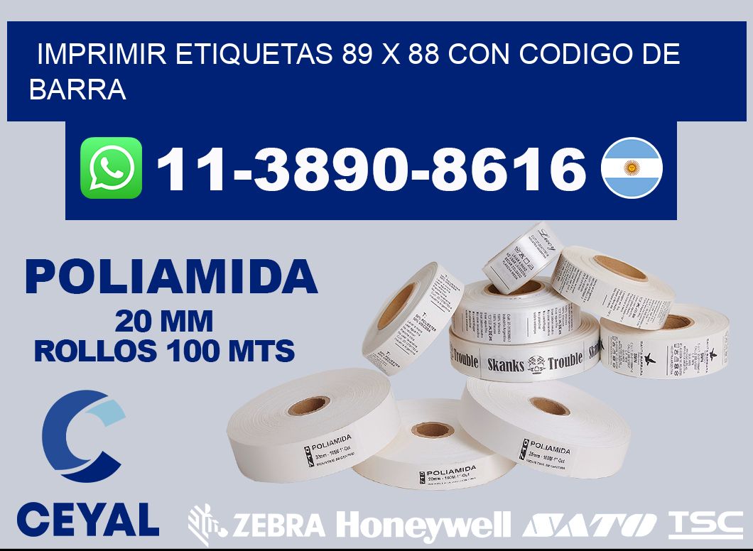imprimir etiquetas 89 x 88 con codigo de barra