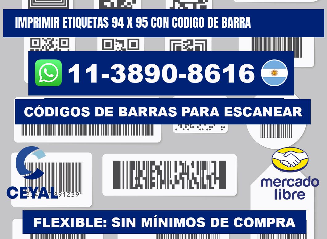imprimir etiquetas 94 x 95 con codigo de barra