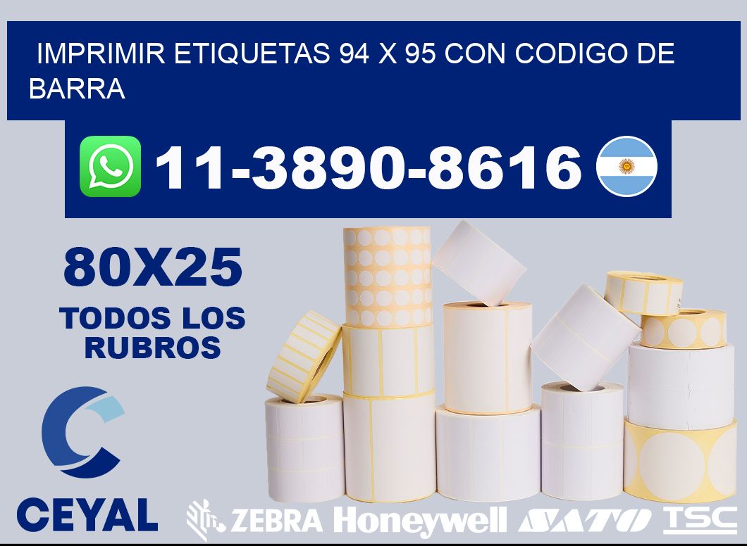 imprimir etiquetas 94 x 95 con codigo de barra