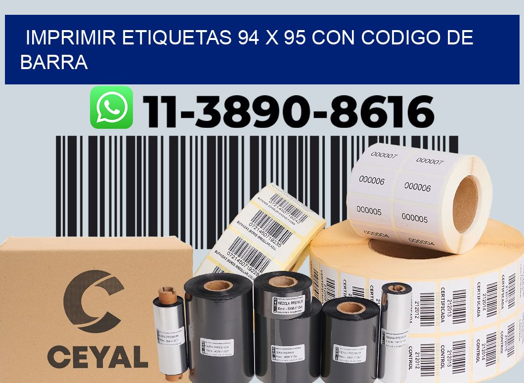 imprimir etiquetas 94 x 95 con codigo de barra