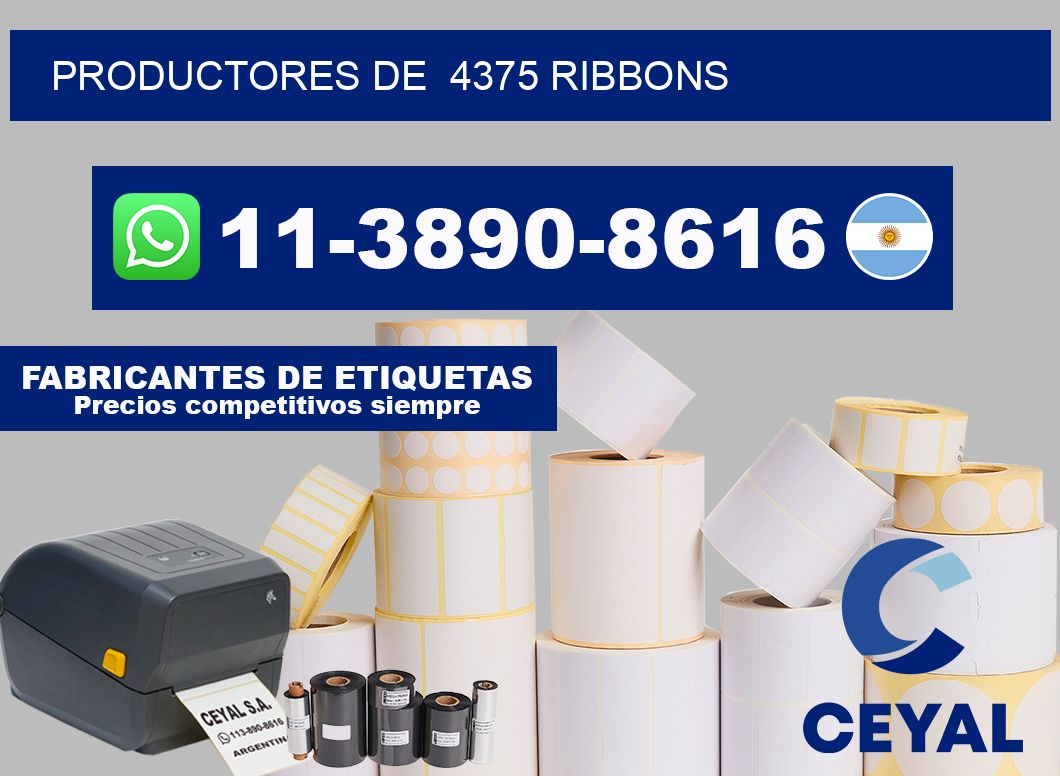 productores de  4375 ribbons