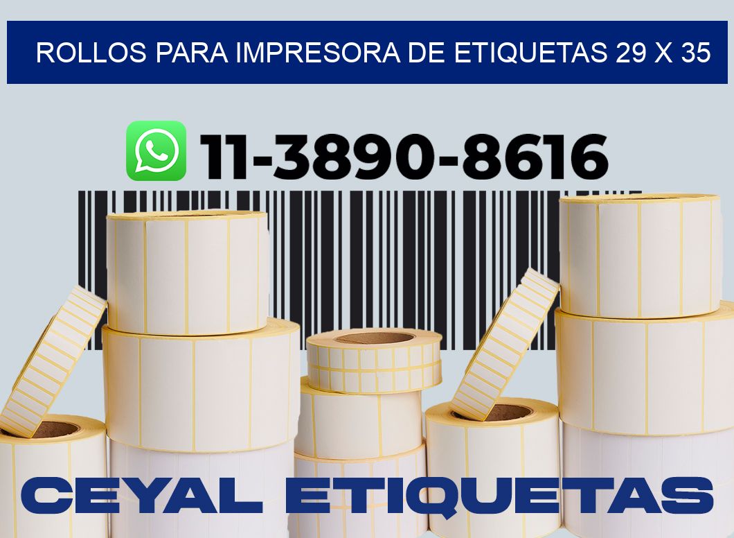 rollos para impresora de etiquetas 29 x 35