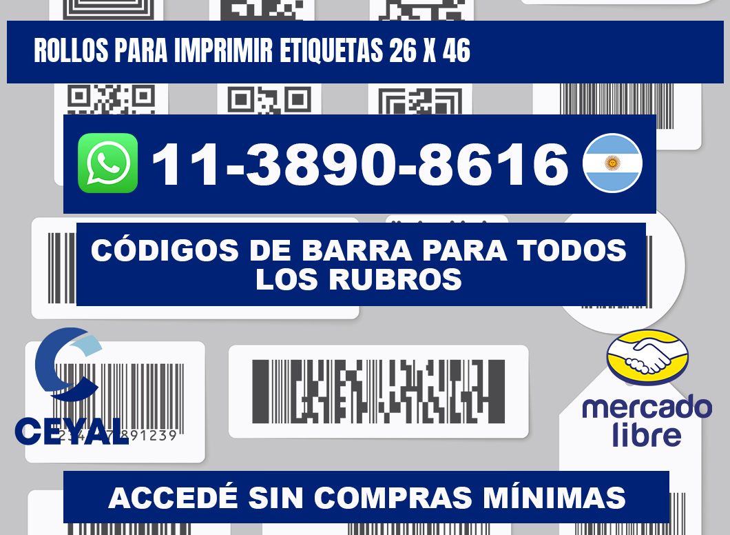 rollos para imprimir etiquetas 26 x 46