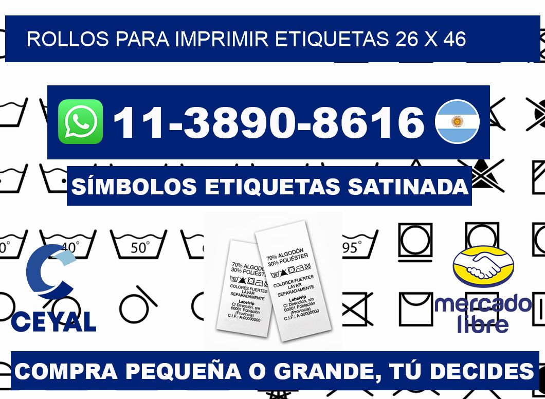 rollos para imprimir etiquetas 26 x 46